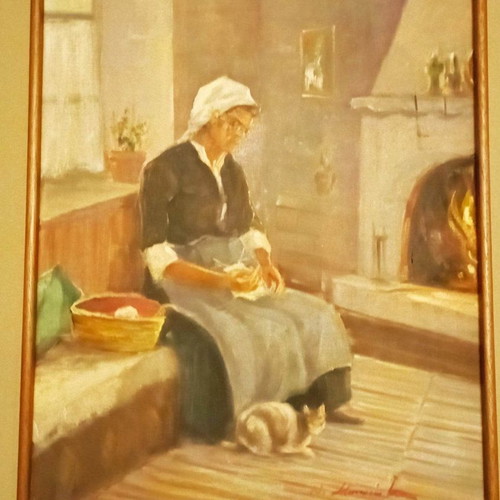 Oil painting on canvas Nikos Maniatis 55x65 like new