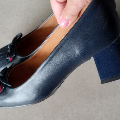 Elle blue anatomical leather women's shoes size 37 like new