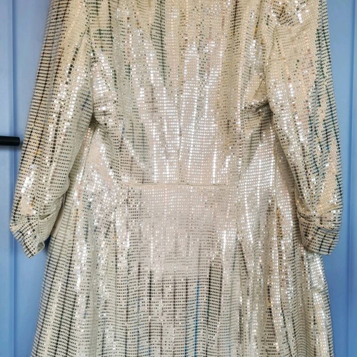 slim fit dress slacks Zara Women's Sequin Blazer Jacket | XL UK16