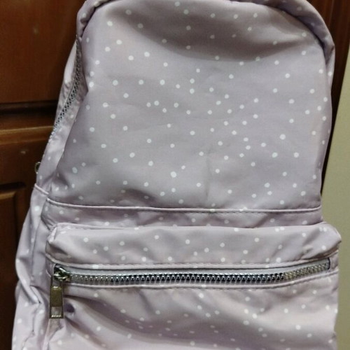 TerraNova backpack like new, lilac with white dots