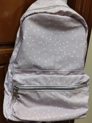 TerraNova backpack like new, lilac with white dots