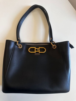 Guess Black Tote Bag brand new, smooth faux leather