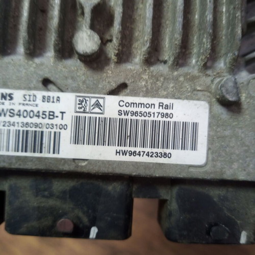 Engine computer for Peugeot 307 used, 5WS40045B-T, SW9650517980, 9647423380