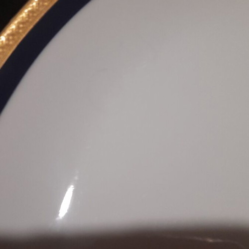 Bavarian porcelain platter like new with gold and blue decoration