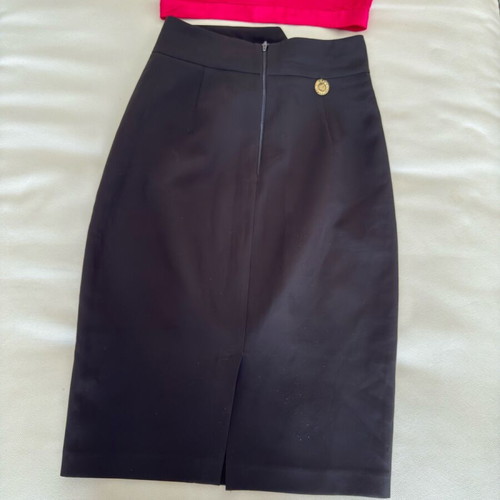 Midi pencil skirt Lynne and satin fuchsia top Zara like new