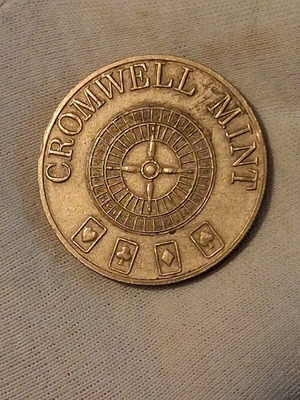 Casino token from England used, nominal value 2.5 pounds