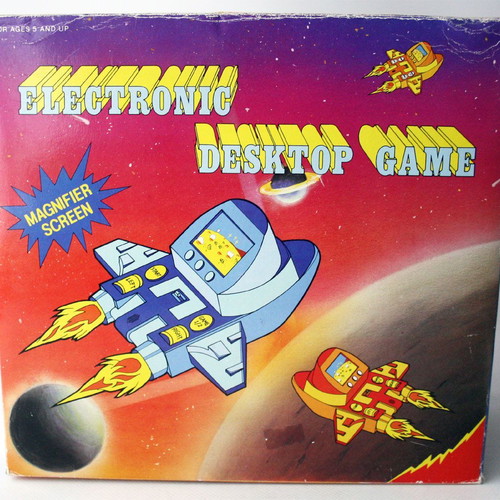 Vintage 80's electronic desktop LCD game car race new