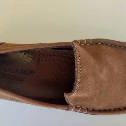 Lumberjack men's boat shoes used, size 43, tan suede