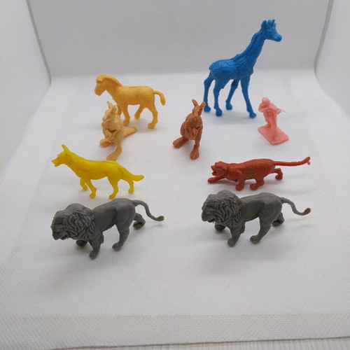 Biokonto figures used, vintage 1970 animal set