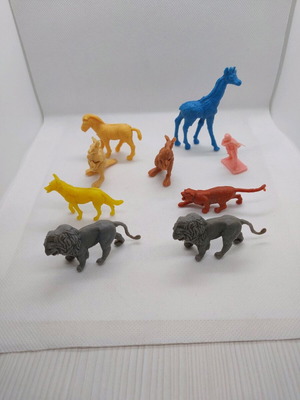 Biokonto figures used, vintage 1970 animal set