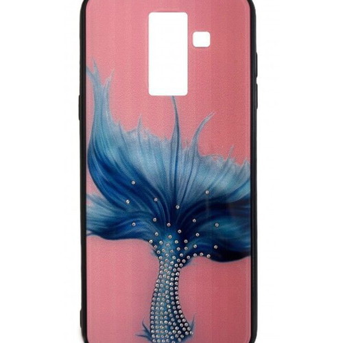 Samsung Galaxy A6 Plus 2018 silicone pink mermaid with strass back cover new