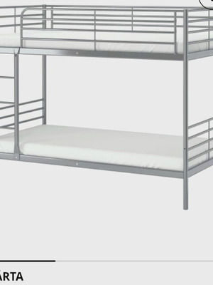 IKEA SVÄRTA metal bunk bed used, two sleeping places