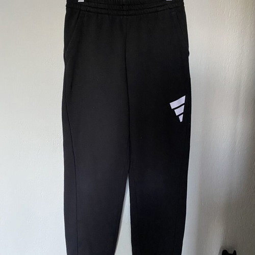 Adidas girls' sweatpants used, size 11-12 years, black and white