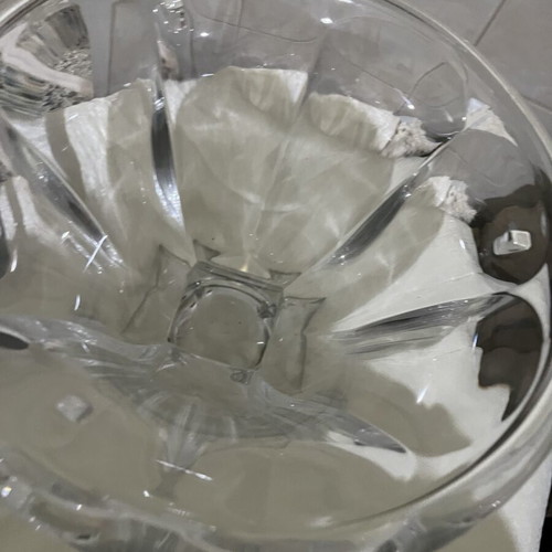 Crystal large Bohemia fondue bowl new