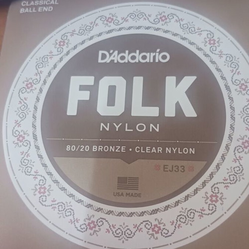 D'Addario Folk Classical Guitar Strings EJ33 80/20 New
