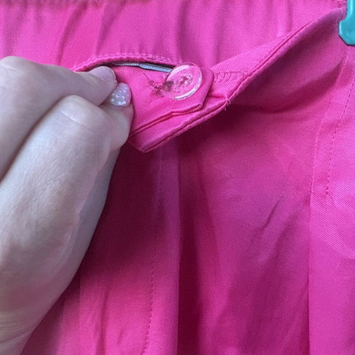 Zara fuchsia wide leg pants with elastic waist, new