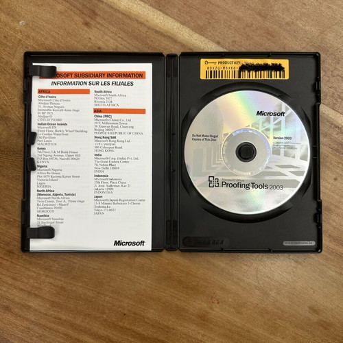 Microsoft Office Proofing Tools 2003 CD like new