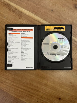 Microsoft Office Proofing Tools 2003 CD like new