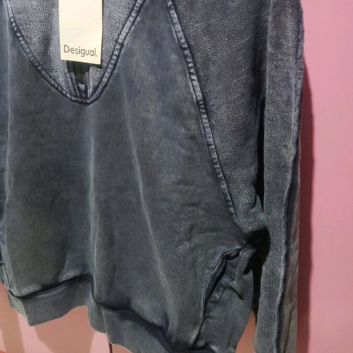 Desigual women's sweatshirt new, medium size, vintage acid wash