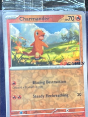 Charmander Mew Promo Pokemon Card sealed, EB Games stamp