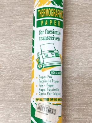 Thermal fax paper rolls pack of 10, 30m length 216mm width