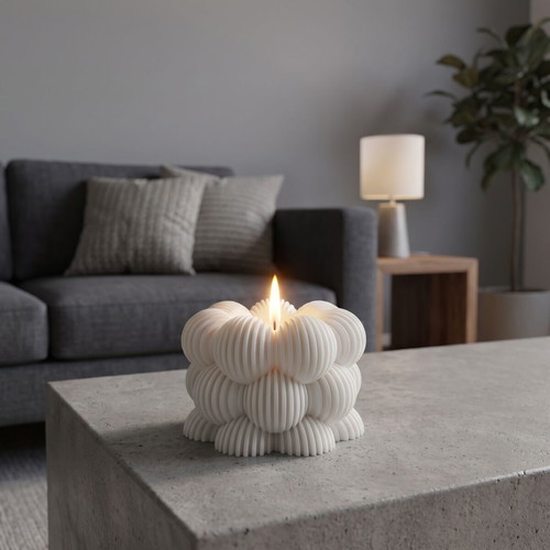 Decorative Soy Tealight Candle with 6 Aromatic Baby Powder and White Musk