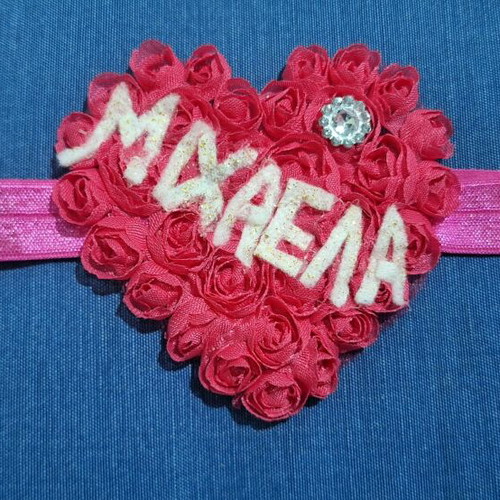 Handmade ribbon with the name Michaela new