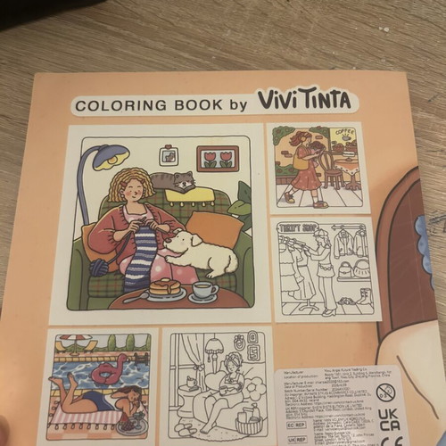 Colorbook used, 8 of 40 pages colored