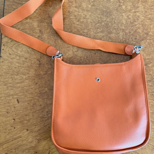 Hermès Evelyne PM Orange Clémence Leather Crossbody Bag