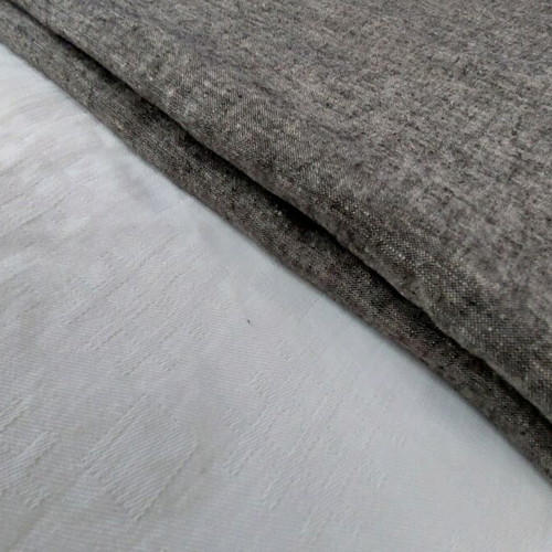 Linen fabric thin 130x150cm gray with beautiful texture new