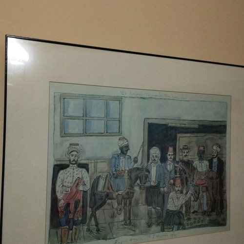 Theofilos Chatzimichail art prints used, set of two framed works