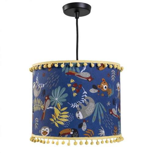 Tropical Blue Children's Ceiling Light 35x20 cm E27 Oxygen Lampshades