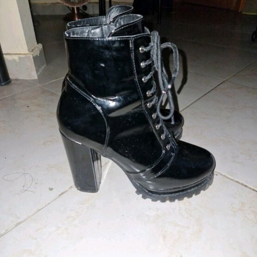 Just Me heeled boots used, black, size 40