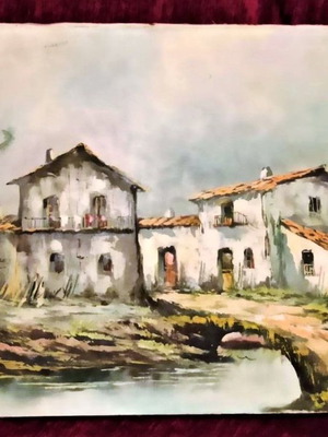 SANTOS (Landscape) oil painting on canvas used