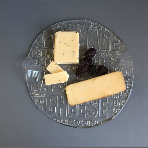 IVV Art Glas Italy cheese platter 32 cm new 1970-1980