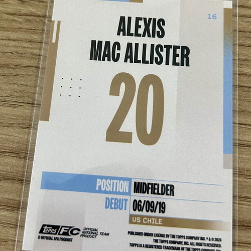 Alexis Mac Allister Argentina National Team Card Topps 2024
