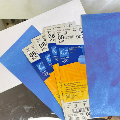 Athens 2004 Olympic Games invitation tickets, pack of 10, new