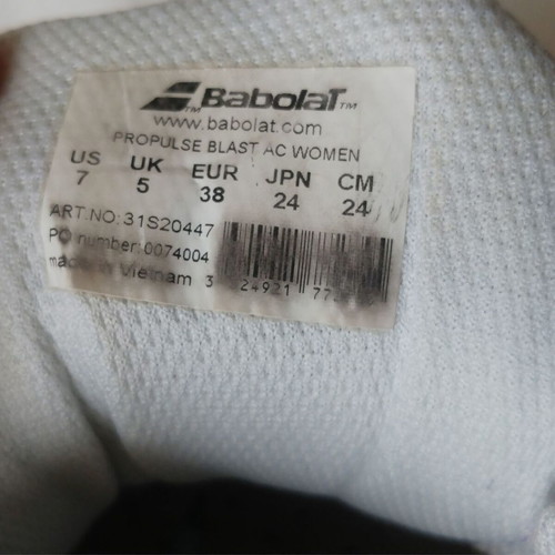 Babolat Propulse Blast All Court athletic shoes used, size 36.5-37