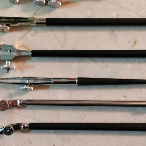 Set of 8 professional technical drawing instruments Kern & Wild like new