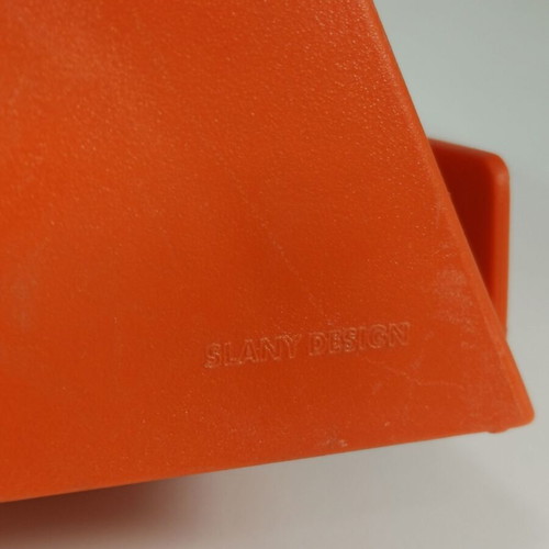 Leitz 5317 Slany Design desk pencil holder used, orange