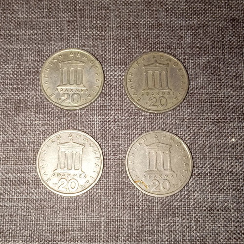 20 Drachma coins used, pack of 4