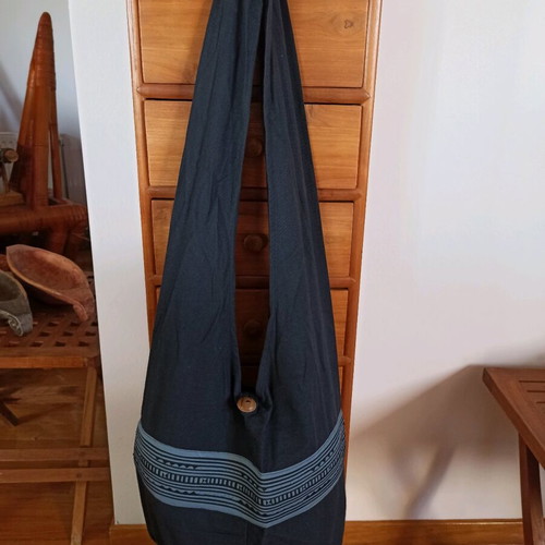 Cotton large crossbody shoulder bag new, handmade