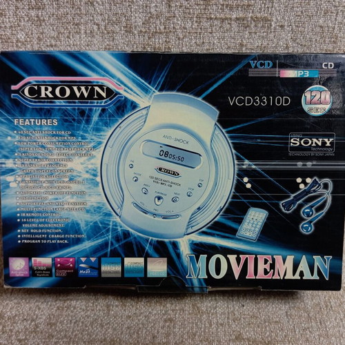 CROWN MOVIEMAN CD player and Logitech speakers set, 2 pcs