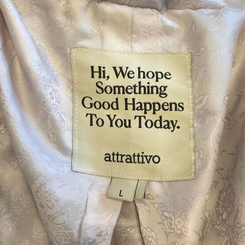 Attrativo synthetic fur like new, size L, beige pink