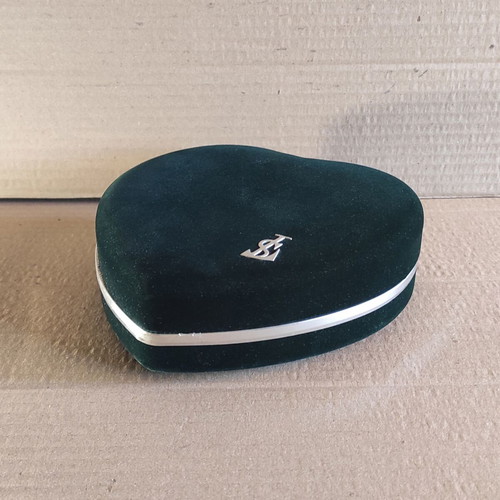 Velvet Jewelry Box Heart-Shaped like new, black