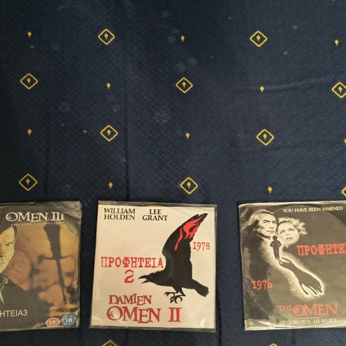 The Omen 3 DVD copies used, thriller with subtitles
