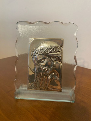 Ασημένια εικόνα σε γυαλί 925, σαν καινούργια