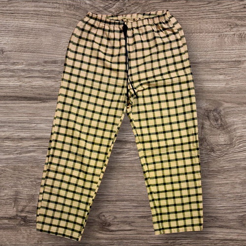Checked pajama pants like new, XS/S, black and yellow