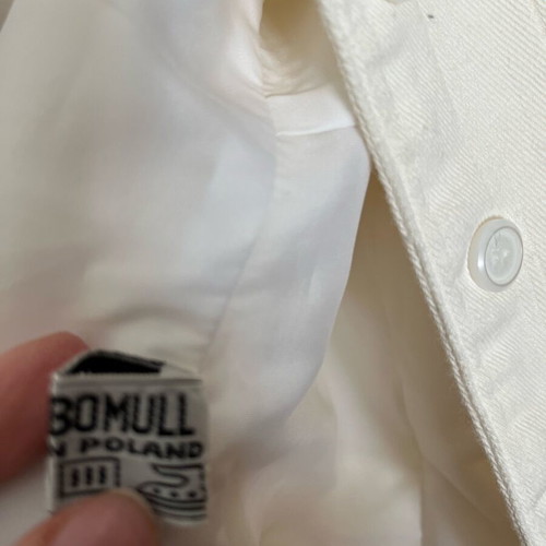 Ecru vest new with white back, 100% Bomull, size XL