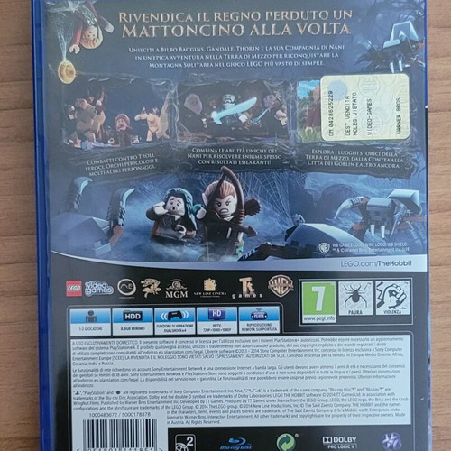LEGO Lo Hobbit PS4 game, Europe version